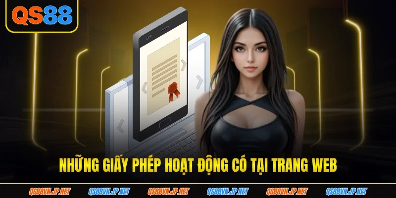 Những giấy phép hoạt động có tại trang web
